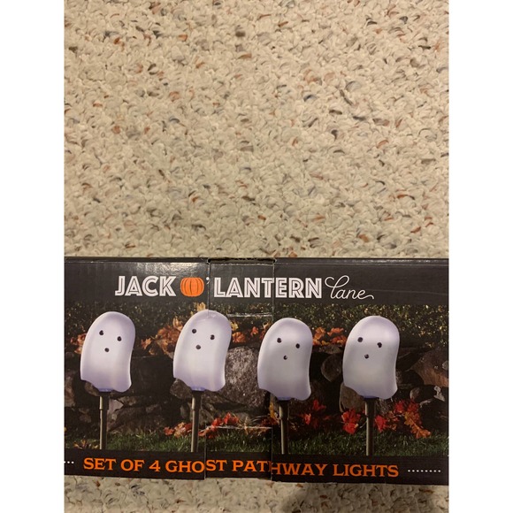 Halloween White ghost pathway jack o lantern lane lights Spooky Decor Outdoor - Picture 6 of 10